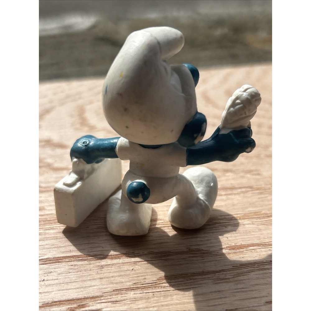 Smurfs First Aid Smurf Figure Medic Doctor Paramedic RN Male Nurse 1980 Schleich - Picture 3 of 6